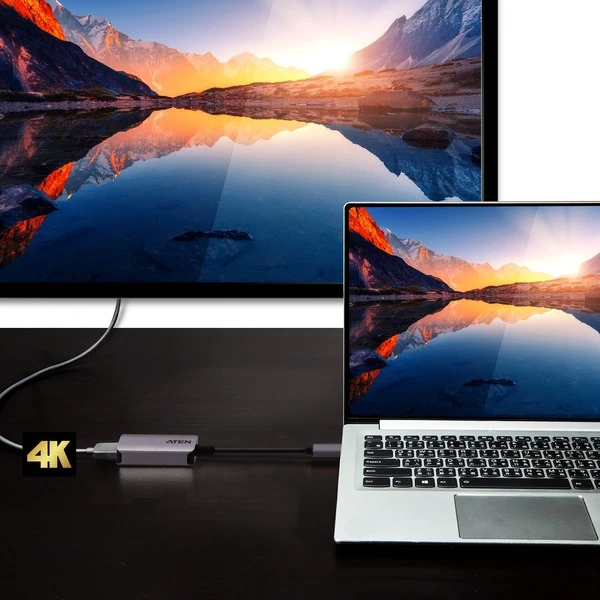 ATEN USB Adapter, USB-C Stecker > HDMI 4K Buchse 4 ATEN USB Adapter, USB-C Stecker > HDMI 4K Buchse – Bild 4