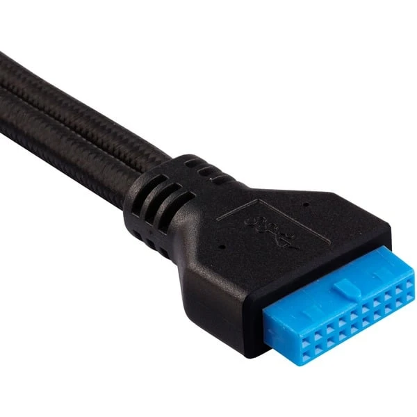 Corsair Premium Sleeved Frontpanel Verlängerungskit, 4-teilig, Verlängerungskabel – Bild 13