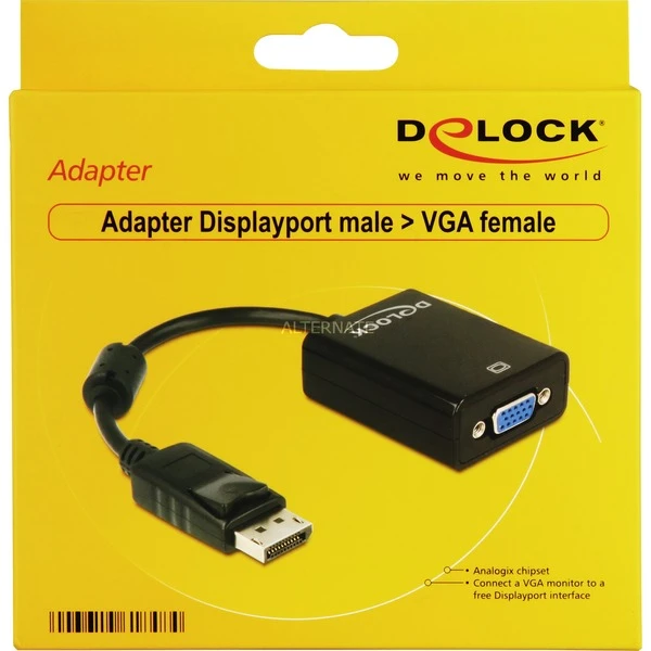 DeLOCK Adapter Displayport Stecker > VGA Buchse 3 DeLOCK Adapter Displayport Stecker > VGA Buchse – Bild 3