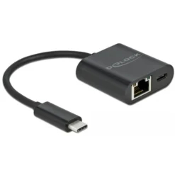 DeLOCK Adapter USB-C > Gigabit LAN, Mit PD Anschluss