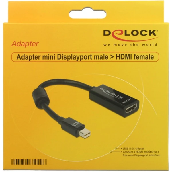 DeLOCK Adapter MiniDisplayPort Stecker > HDMI Buchse 2 DeLOCK Adapter MiniDisplayPort Stecker > HDMI Buchse – Bild 2