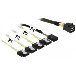 DeLOCK Adapterkabel Mini SAS HD SFF-8643 > 4x SATA 7Pin