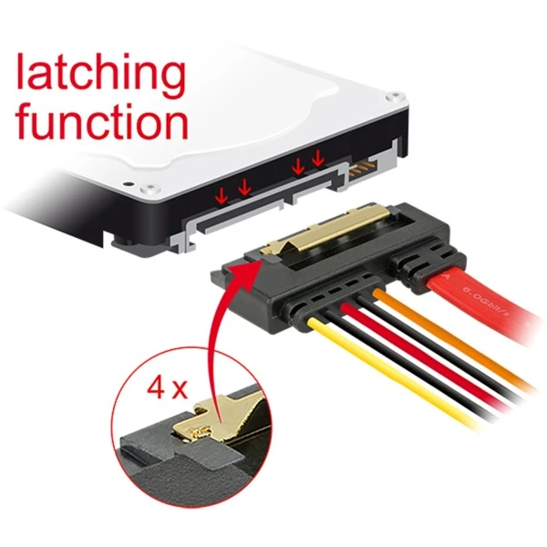 DeLOCK Adapterkabel SATA 7Pin + 15Pin > SATA 22Pin 2 DeLOCK Adapterkabel SATA 7Pin + 15Pin > SATA 22Pin – Bild 2