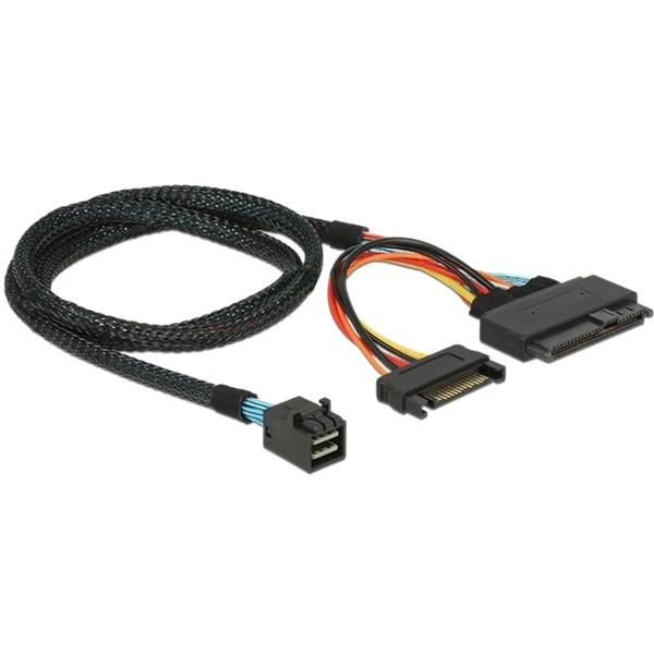 DeLOCK Adapterkabel SFF-8643 > U.2 SFF-8639 + SATA Stromanschluss 1 DeLOCK Adapterkabel SFF-8643 > U.2 SFF-8639 + SATA Stromanschluss