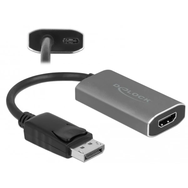 DeLOCK Aktiver Adapter, DisplayPort Stecker > HDMI 8K Buchse 1 DeLOCK Aktiver Adapter, DisplayPort Stecker > HDMI 8K Buchse