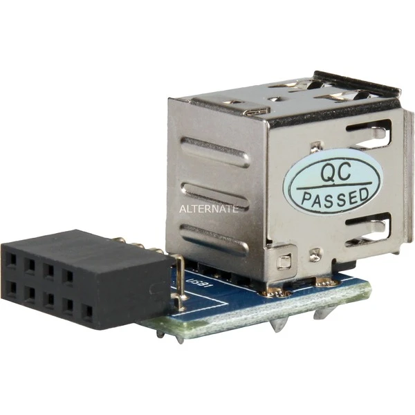 DeLOCK USB 2.0 Adapter, 9 Pin Header > 2x USB-A Buchse 3 DeLOCK USB 2.0 Adapter, 9 Pin Header > 2x USB-A Buchse – Bild 3