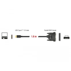 DeLOCK USB 2.0 Adapterkabel, USB-C Stecker > Parallel DB25 Buchse 6 DeLOCK USB 2.0 Adapterkabel, USB-C Stecker > Parallel DB25 Buchse -Alternate Verkaufs-Shop DeLOCK USB 2 0 Adapterkabel USB C Stecker Parallel DB25 Buchse@@rdua9p08 2