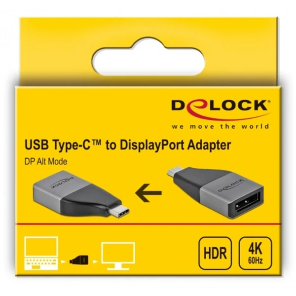 DeLOCK USB 3.2 Gen 1 Adapter, USB-C Stecker > DisplayPort Buchse – Bild 2