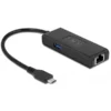 DeLOCK USB 3.2 Gen 1 Adapter, USB-C Stecker > RJ-45 + USB-A Buchse