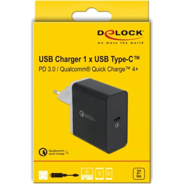 DeLOCK USB Ladegerät 1 X USB Type-C PD 3.0 / Qualcomm Quick Charge 4+ Mit 27 W – Bild 3