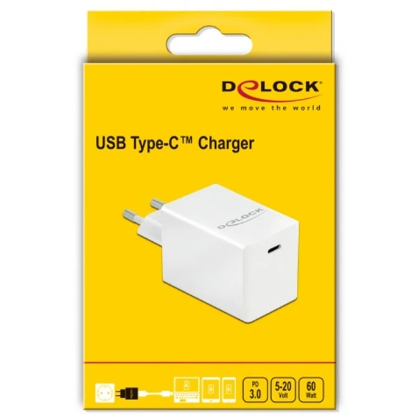 DeLOCK USB Ladegerät 1 X USB Type-C PD 3.0 Kompakt Mit 60 W 3 DeLOCK USB Ladegerät 1 X USB Type-C PD 3.0 Kompakt Mit 60 W – Bild 3