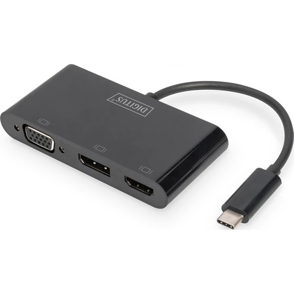 Digitus USB Adapter, USB-C Stecker > VGA + HDMI + DisplayPort Buchse – Bild 3