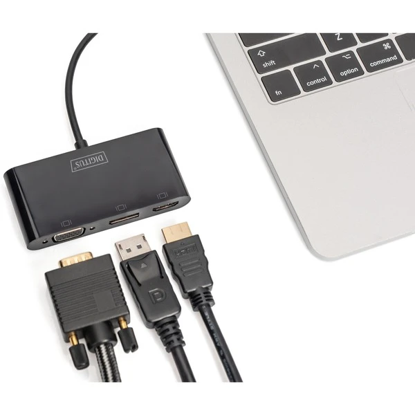 Digitus USB Adapter, USB-C Stecker > VGA + HDMI + DisplayPort Buchse – Bild 8