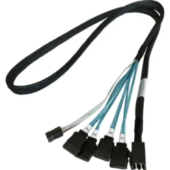 HighPoint Adapterkabel 1x MSAS SFF-8643 > 4x SATA