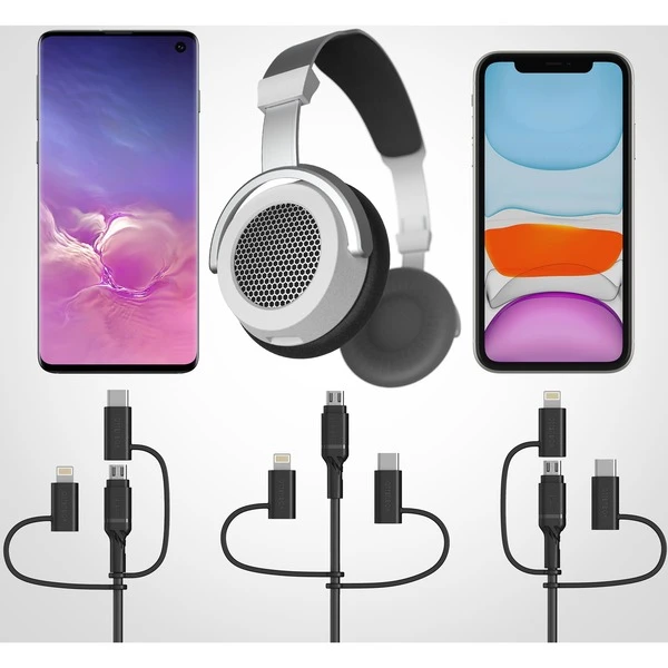 Otterbox USB 2.0 Kabel, USB-A Stecker > Micro-USB + USB-C + Lightning Stecker 4 Otterbox USB 2.0 Kabel, USB-A Stecker > Micro-USB + USB-C + Lightning Stecker – Bild 4