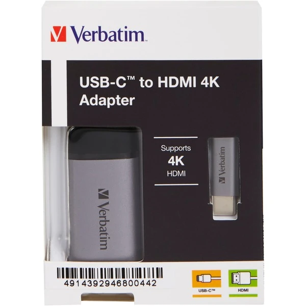 Verbatim USB Adapter, USB-C Stecker > HDMI Buchse 3 Verbatim USB Adapter, USB-C Stecker > HDMI Buchse – Bild 3