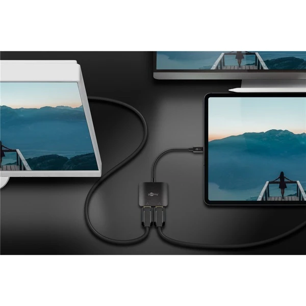 Goobay USB Adapter, USB-C Stecker > 2x DisplayPort Buchse – Bild 5
