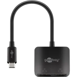 Goobay USB Adapter, USB-C Stecker > HDMI + DisplayPort Buchse