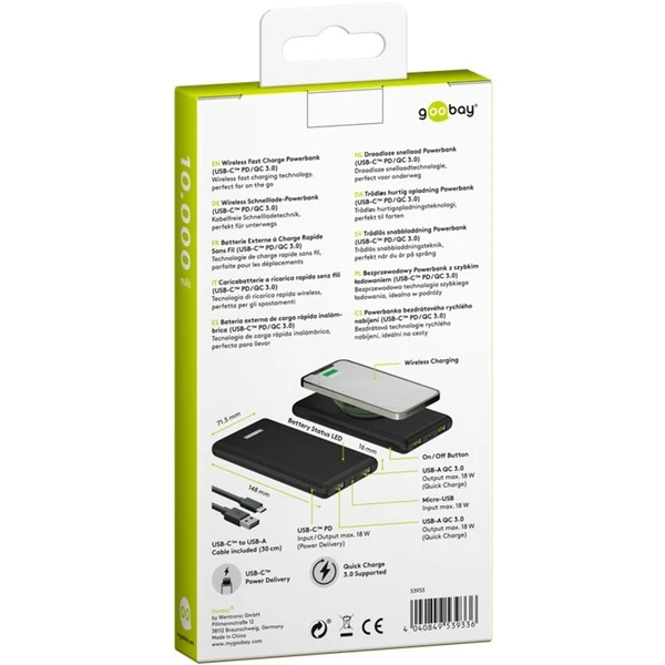 Goobay Wireless Schnelllade-Powerbank 10000mAh 11 Goobay Wireless Schnelllade-Powerbank 10000mAh – Bild 11