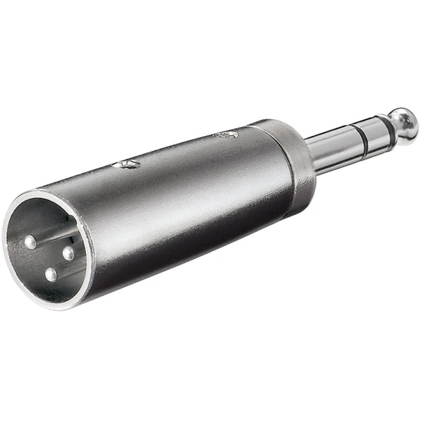 Goobay XLR Adapter, AUX Klinke 6,35mm Stereo > XLR Stecker 3Pin